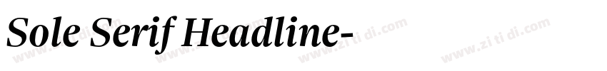 Sole Serif Headline字体转换